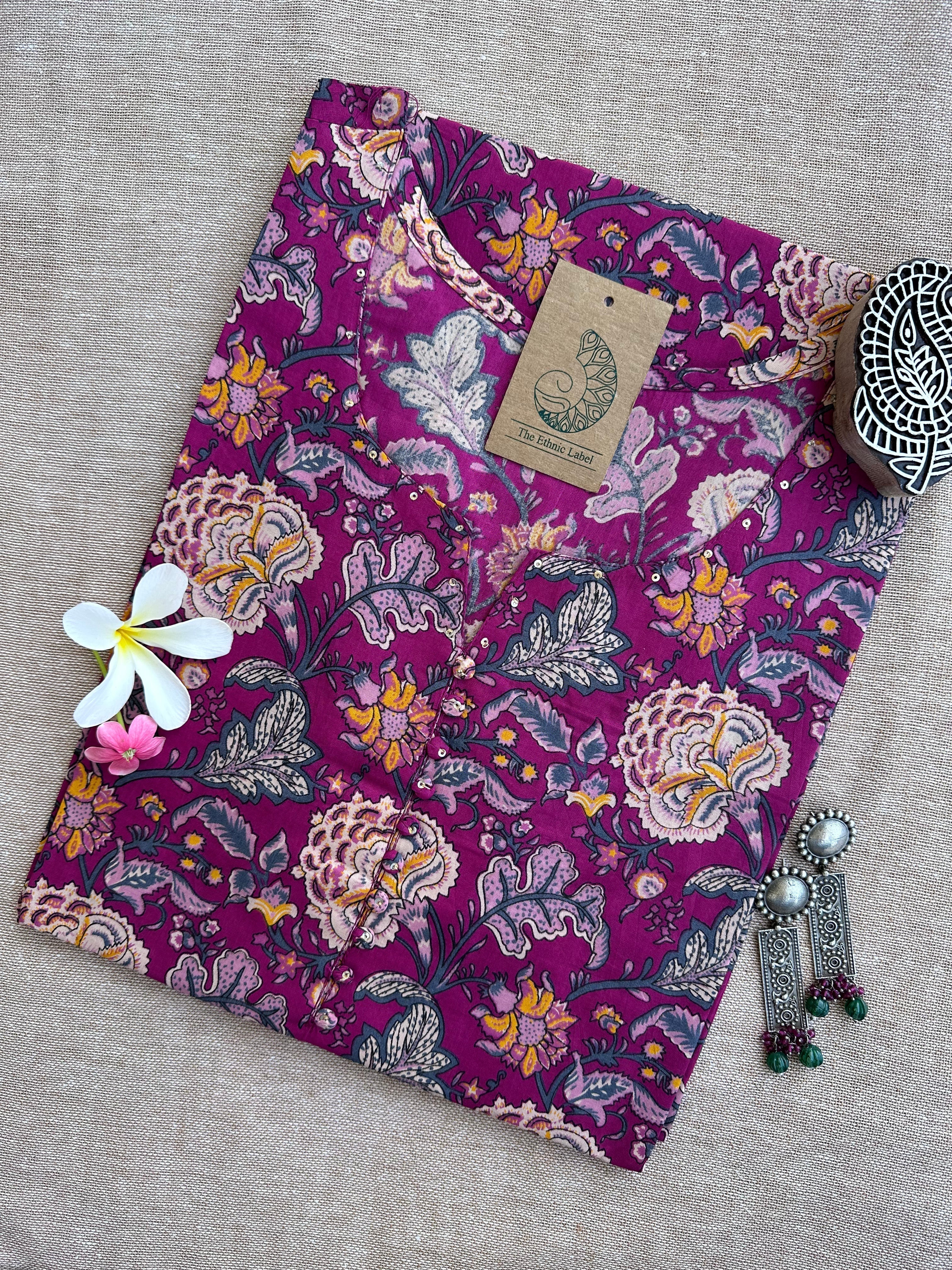 Naksh Hand Block Printed Cotton kurta