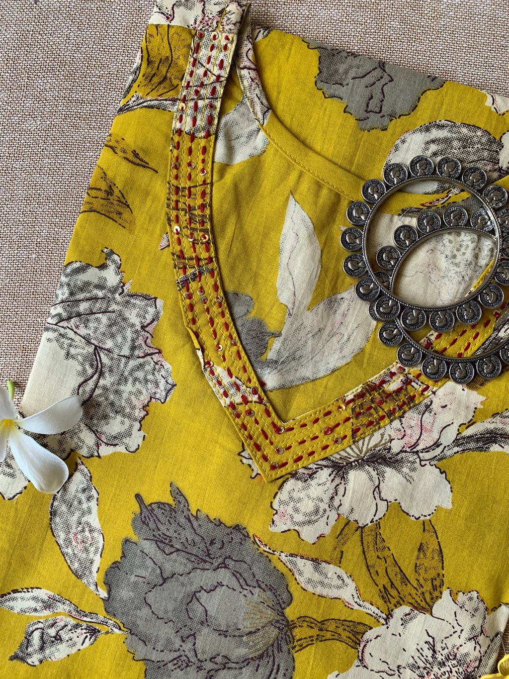 "Mahonia" yellow cotton kurta